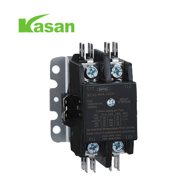 2 pole Contactor 24v coil Definite Purpose Contactor အဲယားကွန်း AC contactor