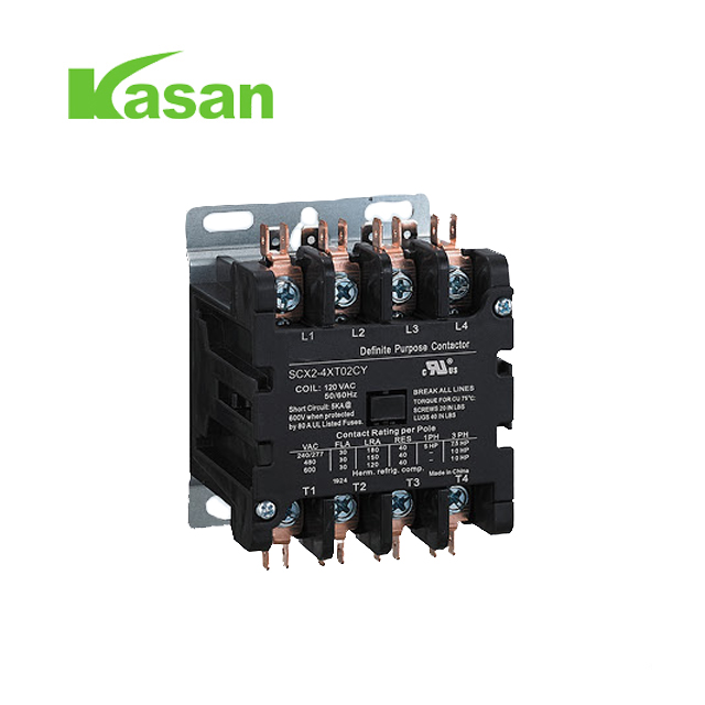 UL မှ အတည်ပြုထားသော 4 Pole 40 AMP DP Contactor 120 Volt AC Coil Contactor